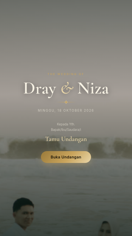 Contoh undangan digital Dray dan Niza