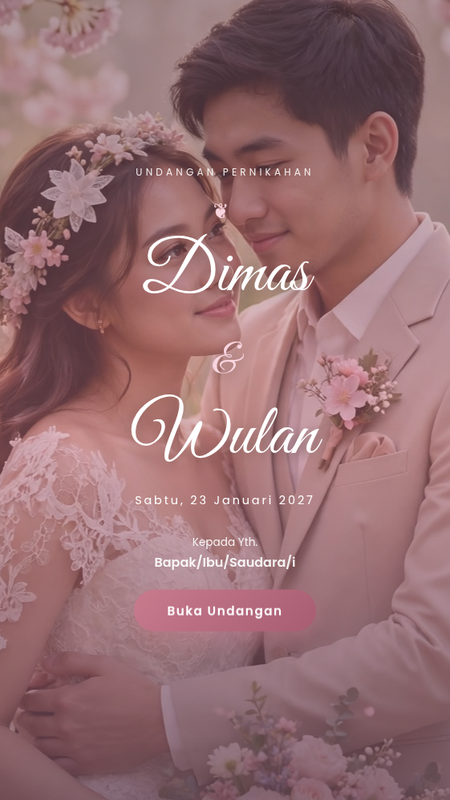 Contoh undangan digital floral pastel