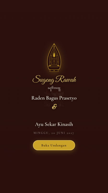 Contoh undangan digital adat Jawa