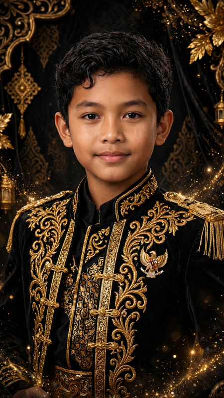 Contoh undangan khitanan royal gold