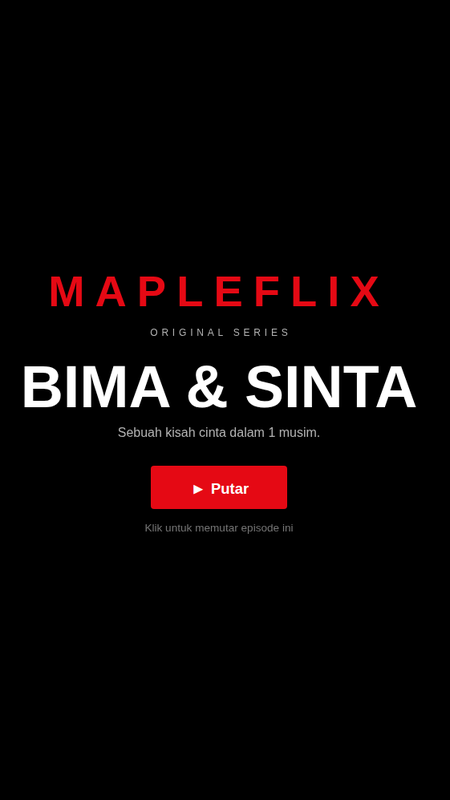 Contoh undangan digital gaya Netflix