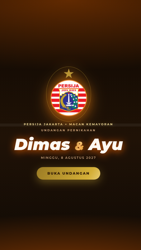 Contoh undangan digital tema Persija