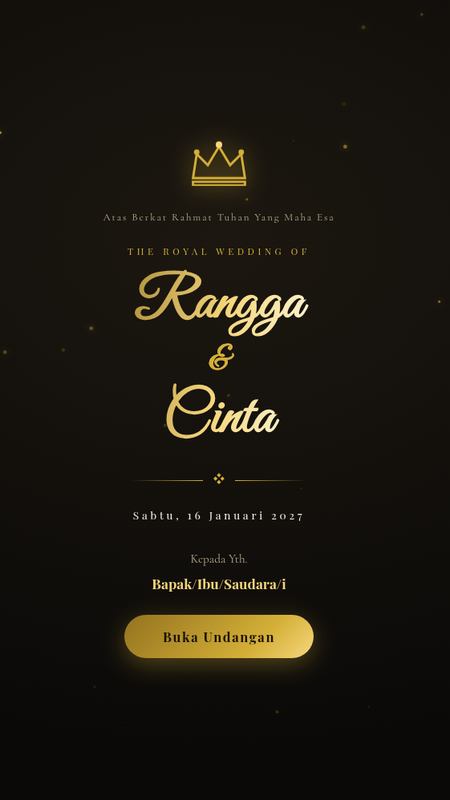 Contoh undangan digital royal gold