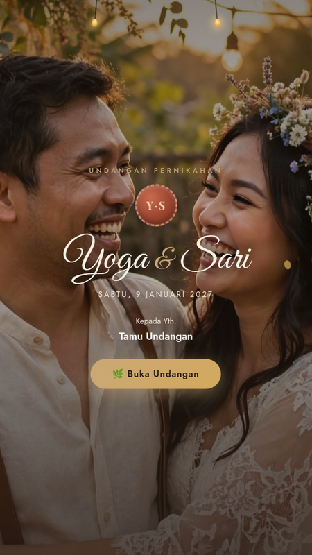 Contoh undangan digital rustic